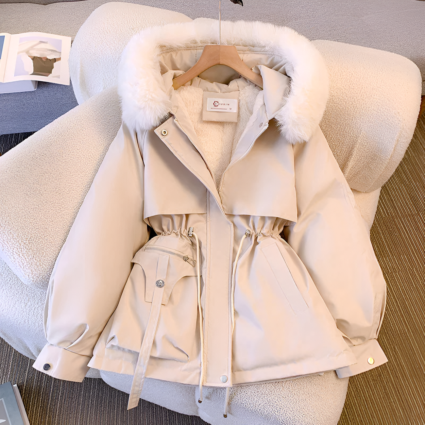 Olivia | Veste à col molletonné à la mode hivernale